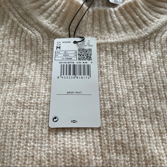 NWT MNG Oversize Neutral knit sweater‎ M - Picture 7 of 11